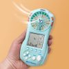 2 az 1-ben hordozható kézi ventilátor és retro játéklejátszó gyerekeknek