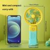 Hordozható mini kézi,asztali ventilátor telefontartóval