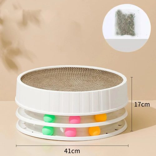 3rétegű macska kaparó  játék-csörgővel