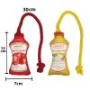 Rágható plüss kötél játék kutyáknak-Ketchup Majonéz - nagy