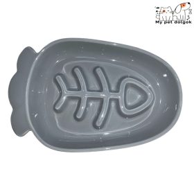 Hal mintájú kerámia evéslassító cicatál - Szürke