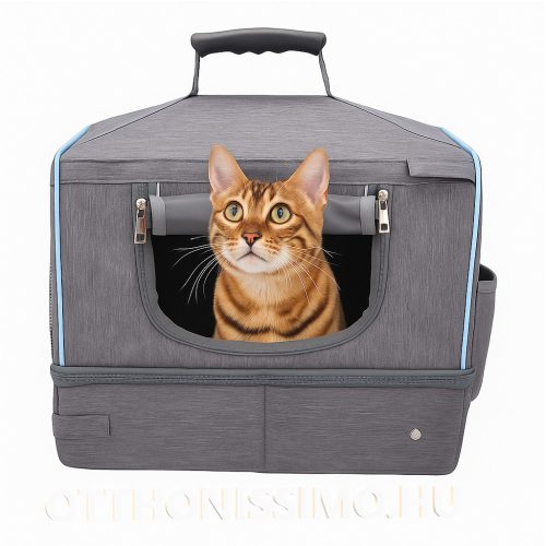 Multifunkciós hordozó  és összecsukható almotálca 2 az 1-ben