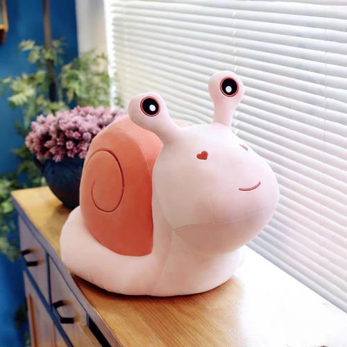 Cuki Plüss Csiga – 18 cm, Rózsaszín