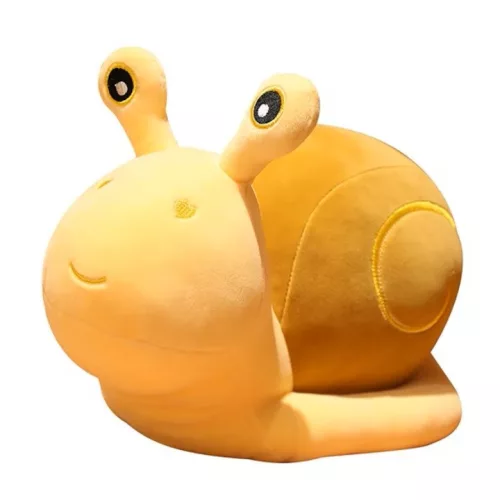 Cuki Plüss Csiga – 18 cm, Sárga