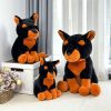 Ülő Rottweiler plüss játék 1db-32 cm