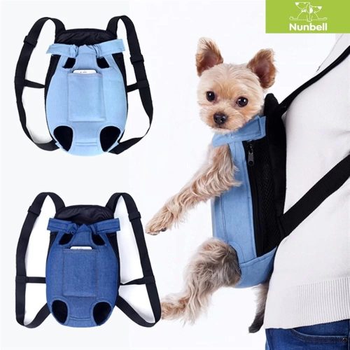 Kisállat kengurus farmer hátizsák -Közepes - Sötétkék