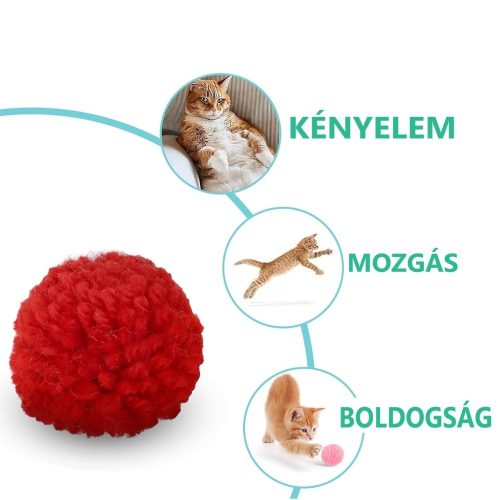 Nunbell plüss labda játék cicáknak-2db