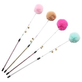 Macska csörgős játékpálca -Plüss gombóc