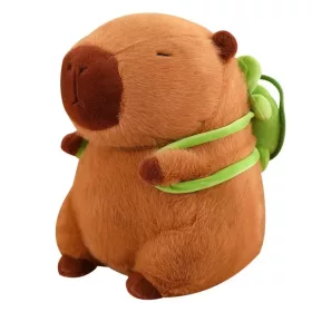 Capybara plüss játék teknős hátizsákkal-22cm