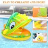 Felfújható beülős gyerek úszógumi levehető napfénytetővel- Sárkány