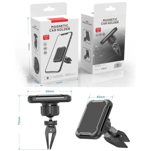 Mágneses autós telefontartó szellőzőrácsra - univerzális méret