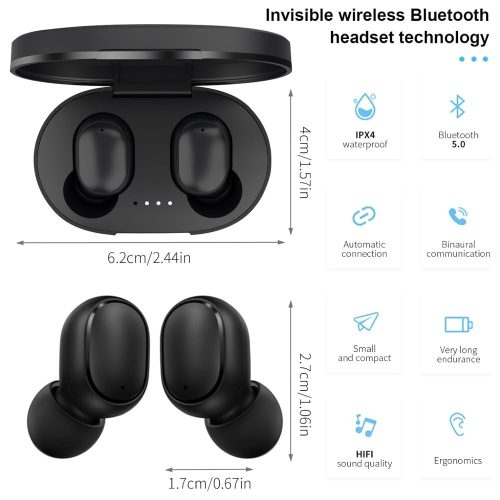 A6S MiPods TWS Bluetooth Fülhallgató