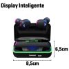 E10 MiPods ,Bluetooth Gamer Fülhallgató LCD kijelzővel -2000mAh Vésztöltő