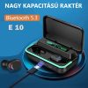 E10 MiPods ,Bluetooth Gamer Fülhallgató LCD kijelzővel -2000mAh Vésztöltő