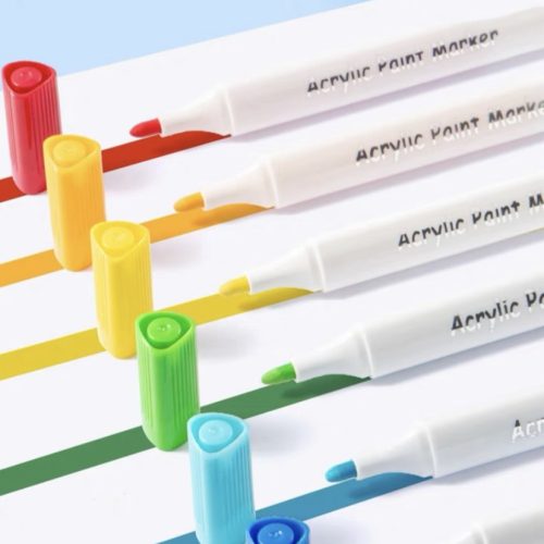 Akril festék filctoll készlet hordozható tárolóban-60db