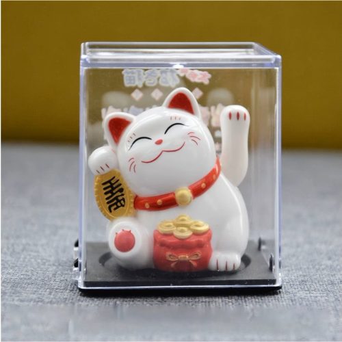 Maneki Neko napelemes szerencsehozó macska