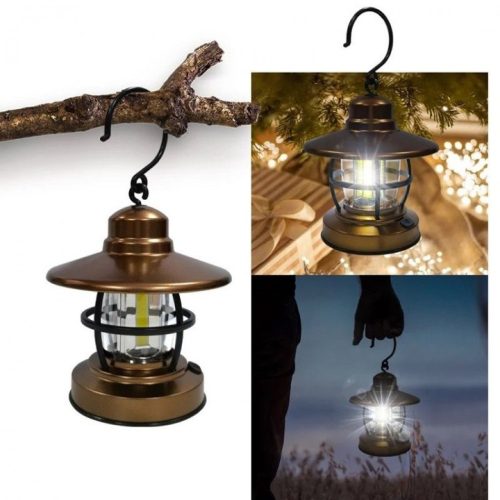 Vintage mini kemping lámpa-12cm