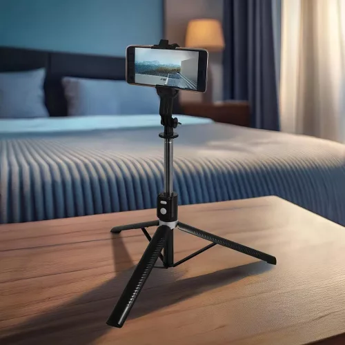 Állítható Bluetooth Mobiltelefon Állvány és Szelfibot – 180cm-ig