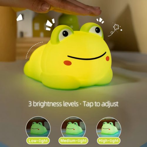 Puhatapintású Béka Szilikon Éjszakai Fény – Színes és Meleg fényű