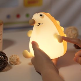   Szilikon sünis éjjeli lámpa - meleg fényű, puha tapintású éjszakai fény