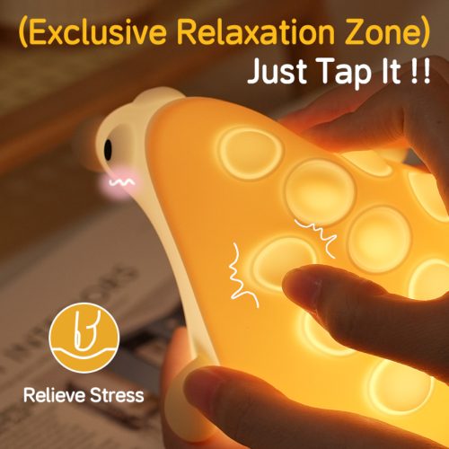 Szilikon sünis éjjeli lámpa - meleg fényű, puha tapintású éjszakai fény