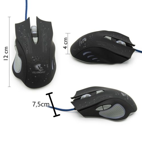 X14 Vezetékes Gamer Egér X14 LED világítással