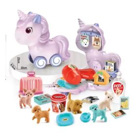 Unikornisos gyermek állatkereskedés játék 3 az 1-ben