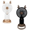 Hordozható mini kézi,asztali ventilátor telefontartóval - rénszarvas