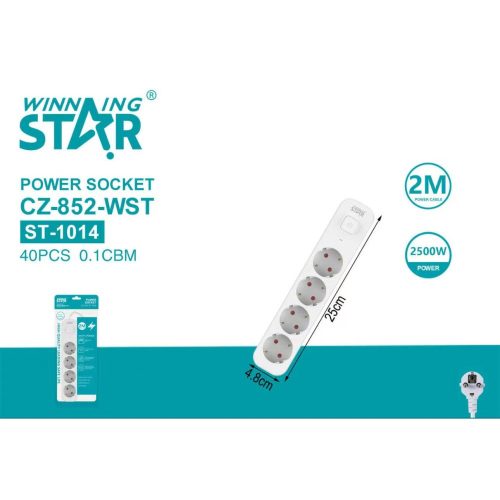 WinningStar Hosszabító 4 aljzat, 2 M