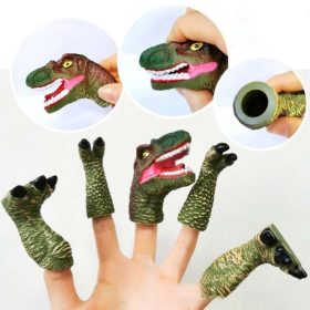5 darabos dinoszaurusz ujjbáb szett gyerekeknek