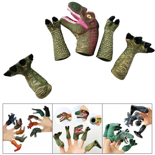 5 darabos dinoszaurusz ujjbáb szett gyerekeknek