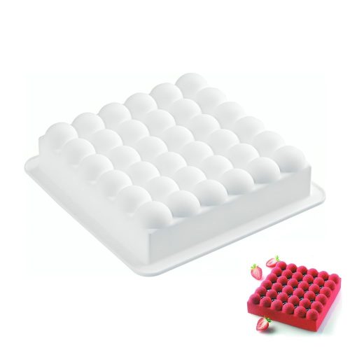 Buborék mintás szilikon forma-négyzet 21,5 cm
