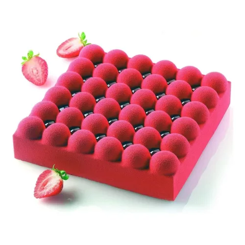 Buborék mintás szilikon forma-négyzet 21,5 cm