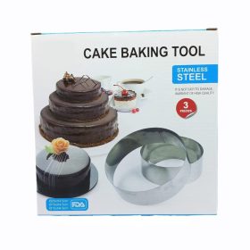 Fém tortaforma,mousse forma-3 darab kör