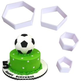 Focilabda sütemény kiszúró szett, 4 db-os
