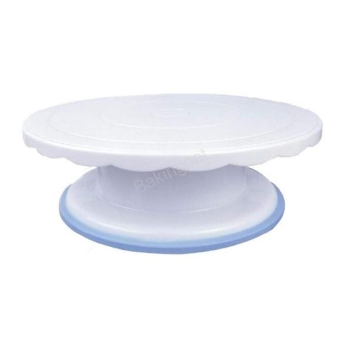 Műanyag forgatható tortaállvány, csipkés, csúszásgátló-27 cm