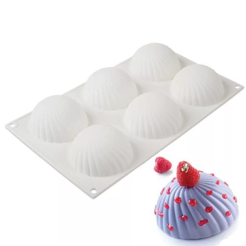 Szilikon forma, mousse forma-8 adag hullámos muffin