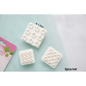 Műanyag virág fondant kiszúró, 3 db-os szett