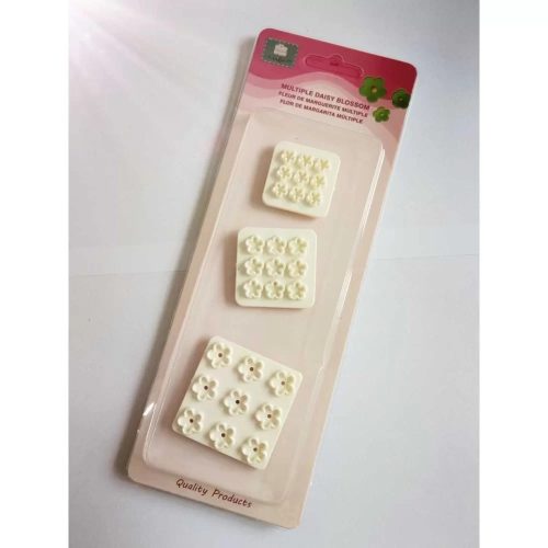 Műanyag virág fondant kiszúró, 3 db-os szett