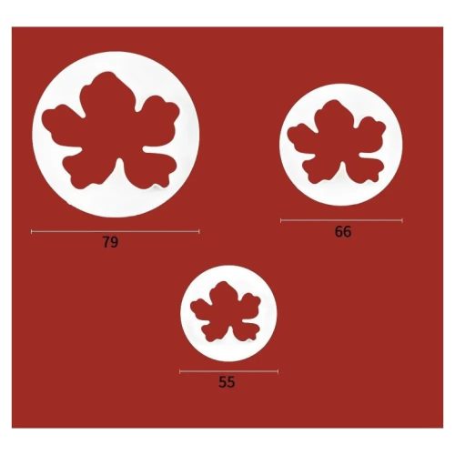 Fondant és marcipán kiszúró, Hawaii virág - 3 db