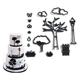 Sziluett kiszúró szett-Park téma