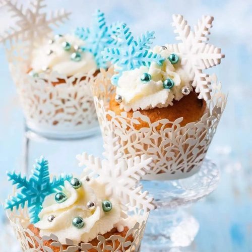 Hópehely mintás rugós fondant kiszúró forma-3 db