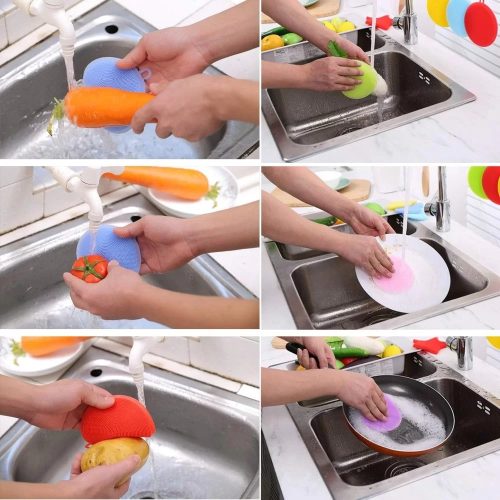 Szilikon mosogatószivacs, kerek