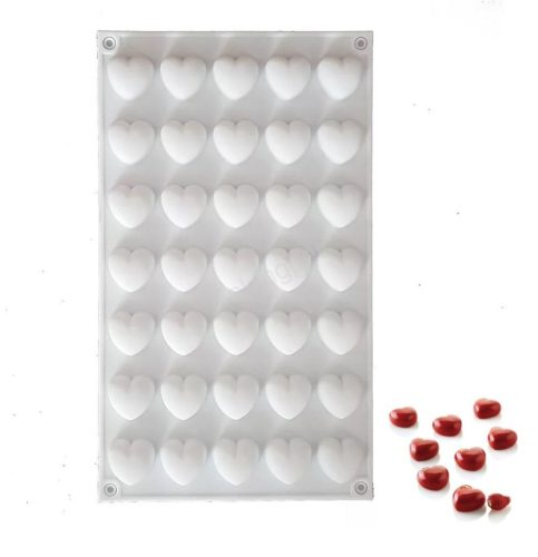 Szilikon forma-35 adagos mini szív