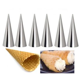   Fém Tölcsér Sütőforma, Habroló Forma – 6 db-os Szett (3 cm átmérő)