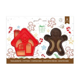   Műanyag sütemény kiszúró-mézeskalács ember és házikó