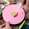 Kicsi forgatható tortaállvány-rózsaszín