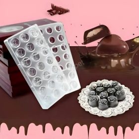 Polikarbonát bonbon forma-rózsa