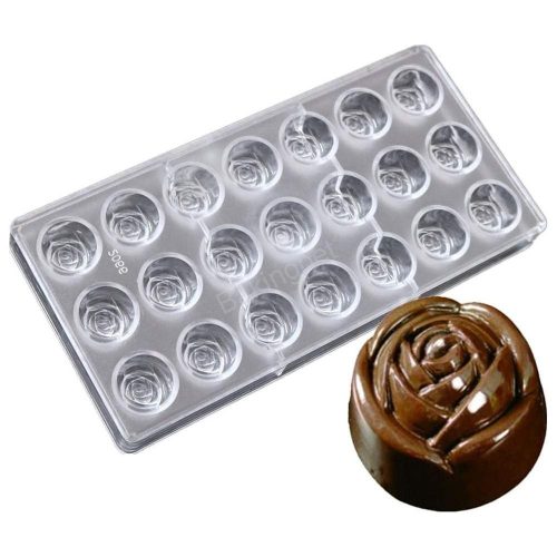 Polikarbonát bonbon forma-rózsa