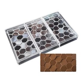 Polikarbonát bonbon forma, táblás csokoládé-hatszög